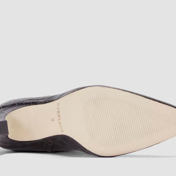 Brand New Everlane The Banana Heel Boot in Black Croc Size 7 Women - Picture 6 of 9